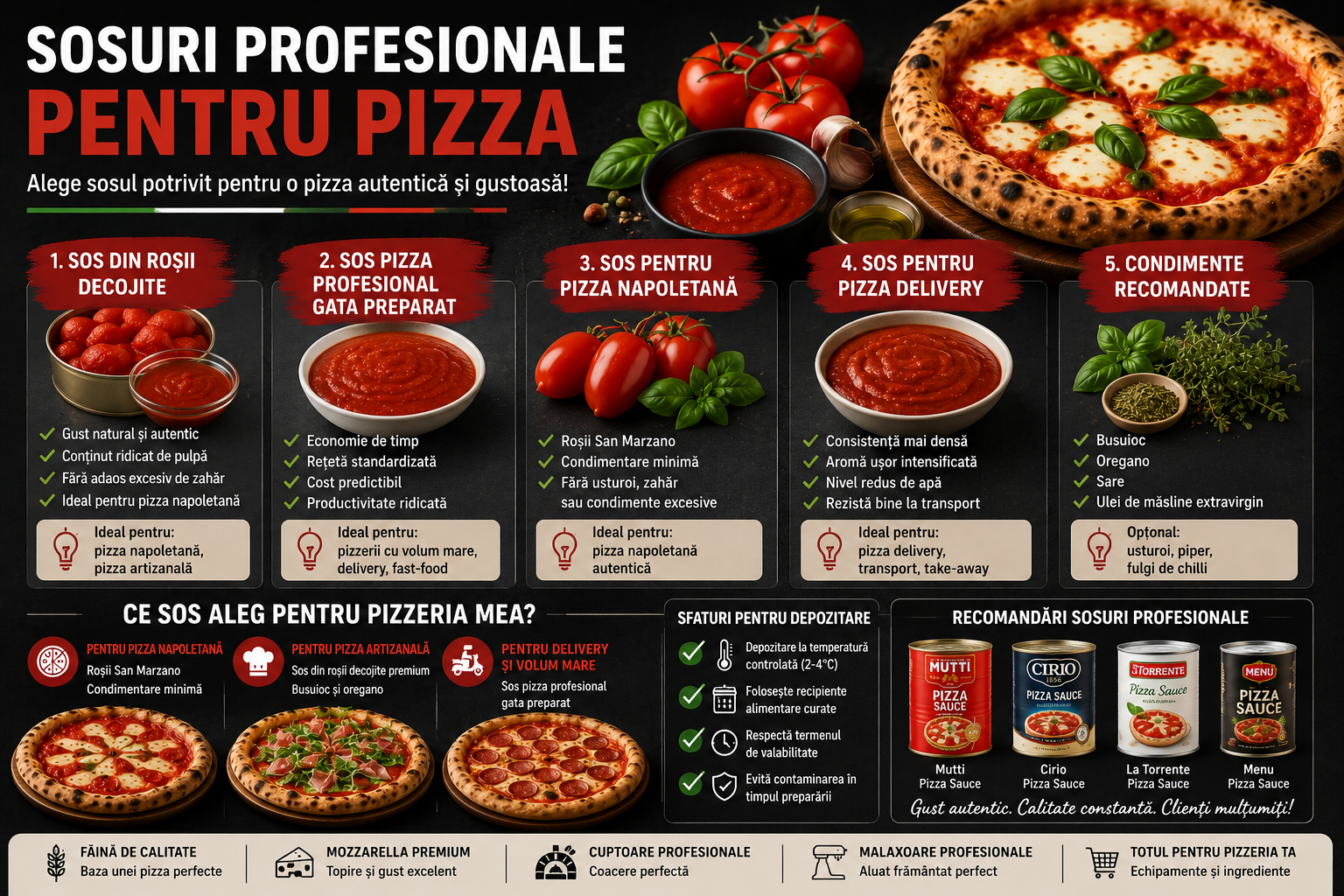 Sosuri Profesionale pentru Pizza – Ce Alegi pentru o Pizza Perfectă?