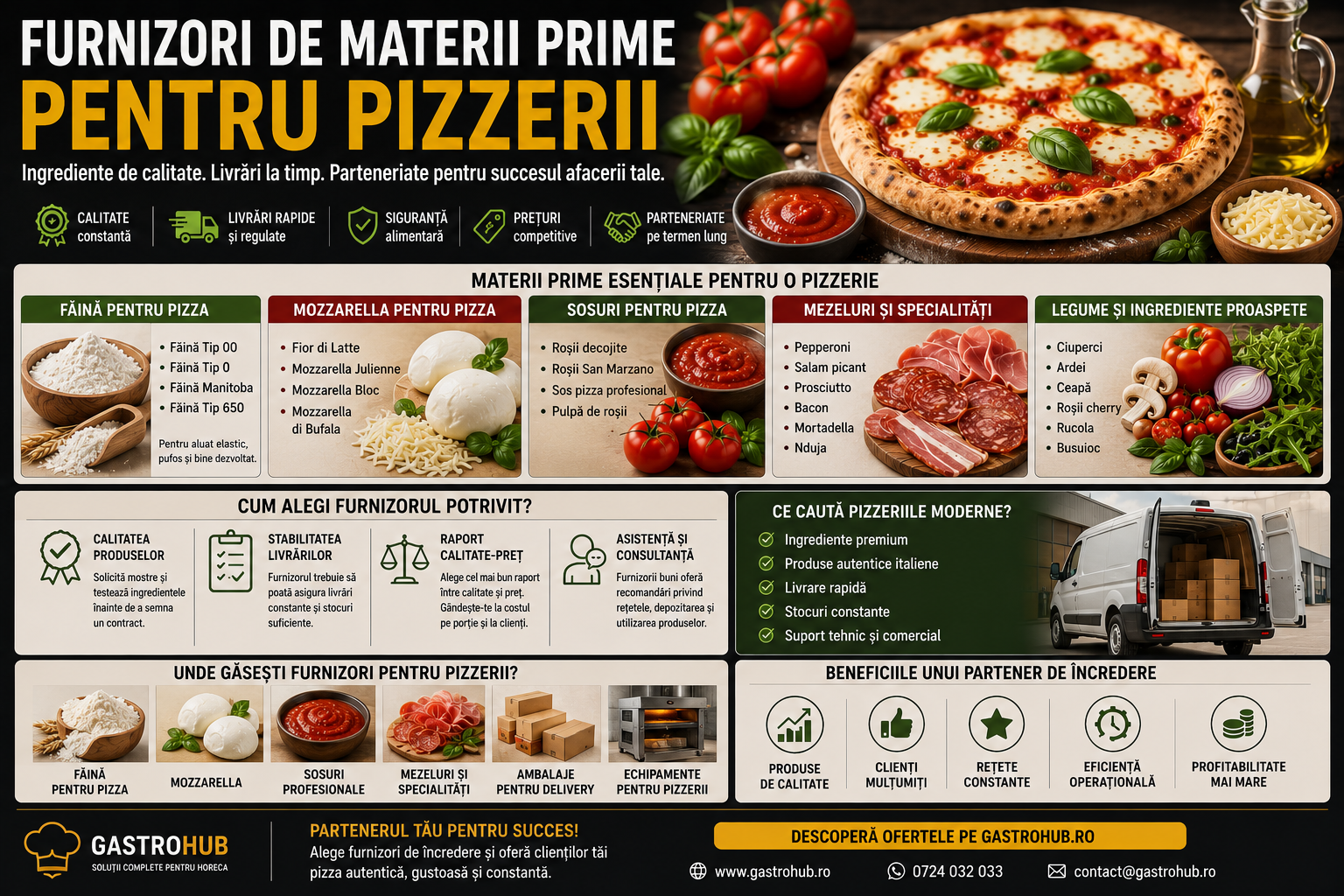 Furnizori de Materii Prime pentru Pizzerii – Cum Alegi Partenerii Potriviți pentru Afacerea Ta