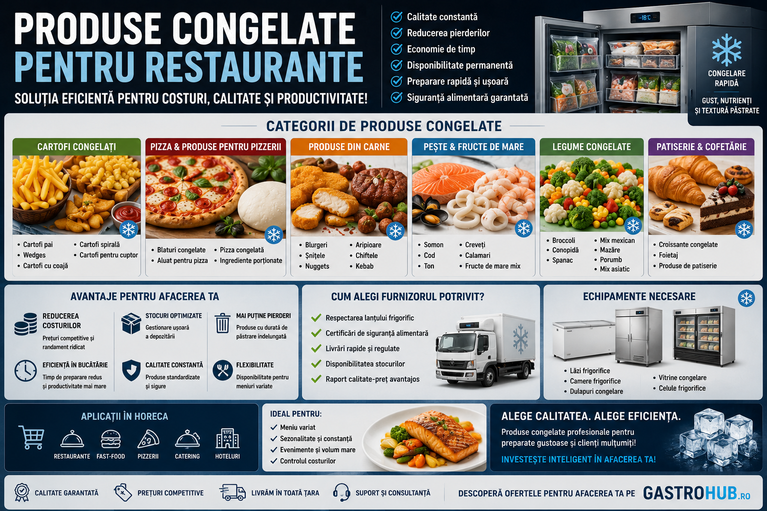 Produse Congelate pentru Restaurante – Soluția Eficientă pentru Costuri și Productivitate