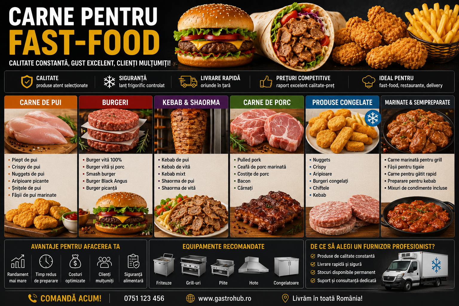 Carne pentru Fast-Food – Ce Produse Aleg Restaurantele și Fast-Food-urile de Succes?