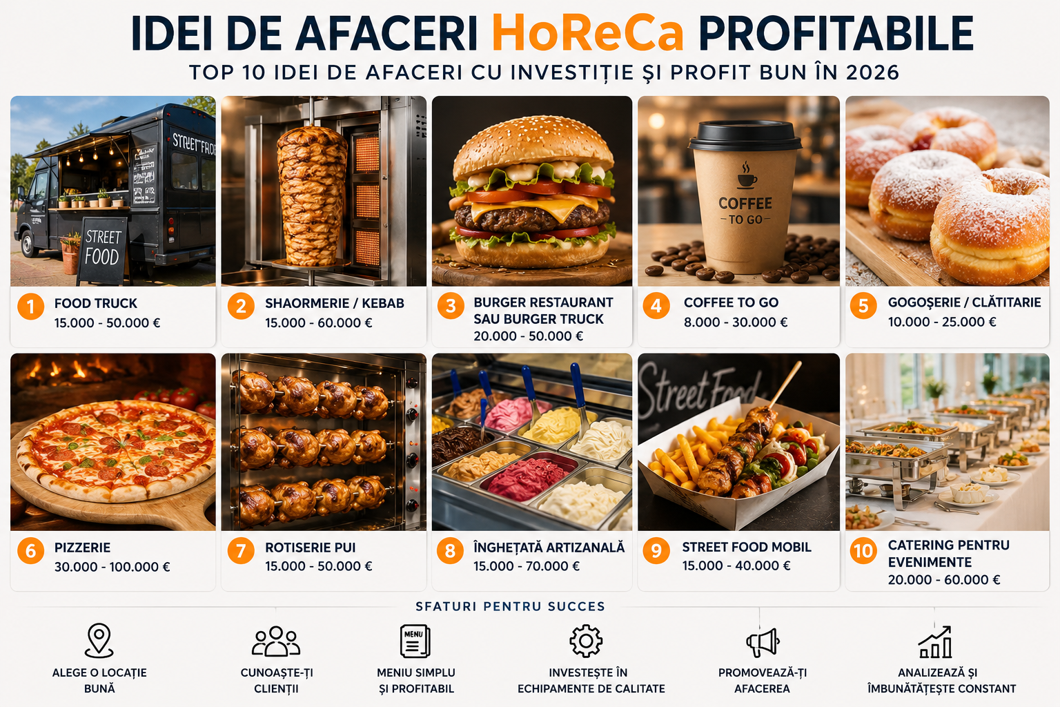 Idei de Afaceri HoReCa Profitabile in 2026. Ghid pentru Antreprenori