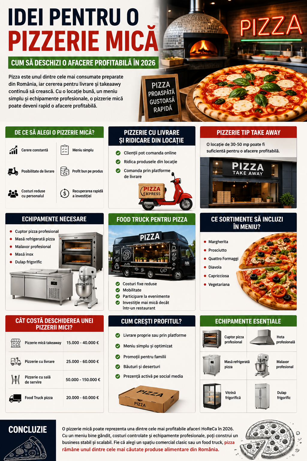 Idei pentru o Pizzerie Mica. Cum Sa Deschizi o Afacere Profitabila in 2026
