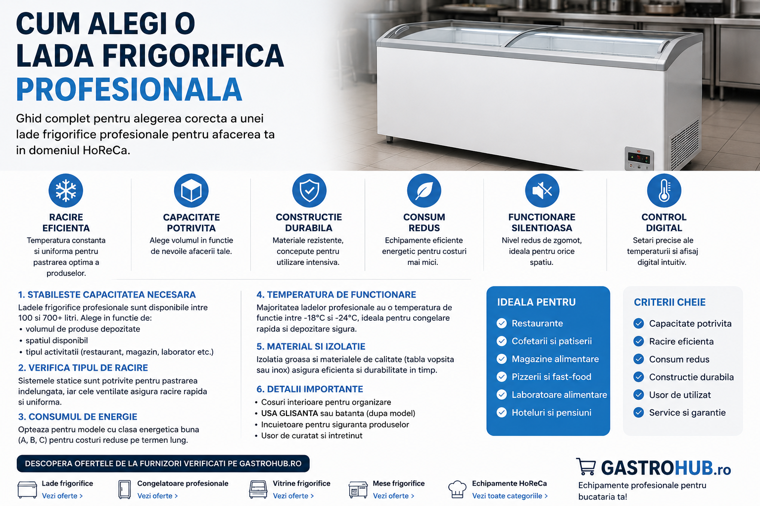 Cum alegi o lada frigorifica profesionala – ghid complet pentru restaurante, magazine si afaceri HoReCa