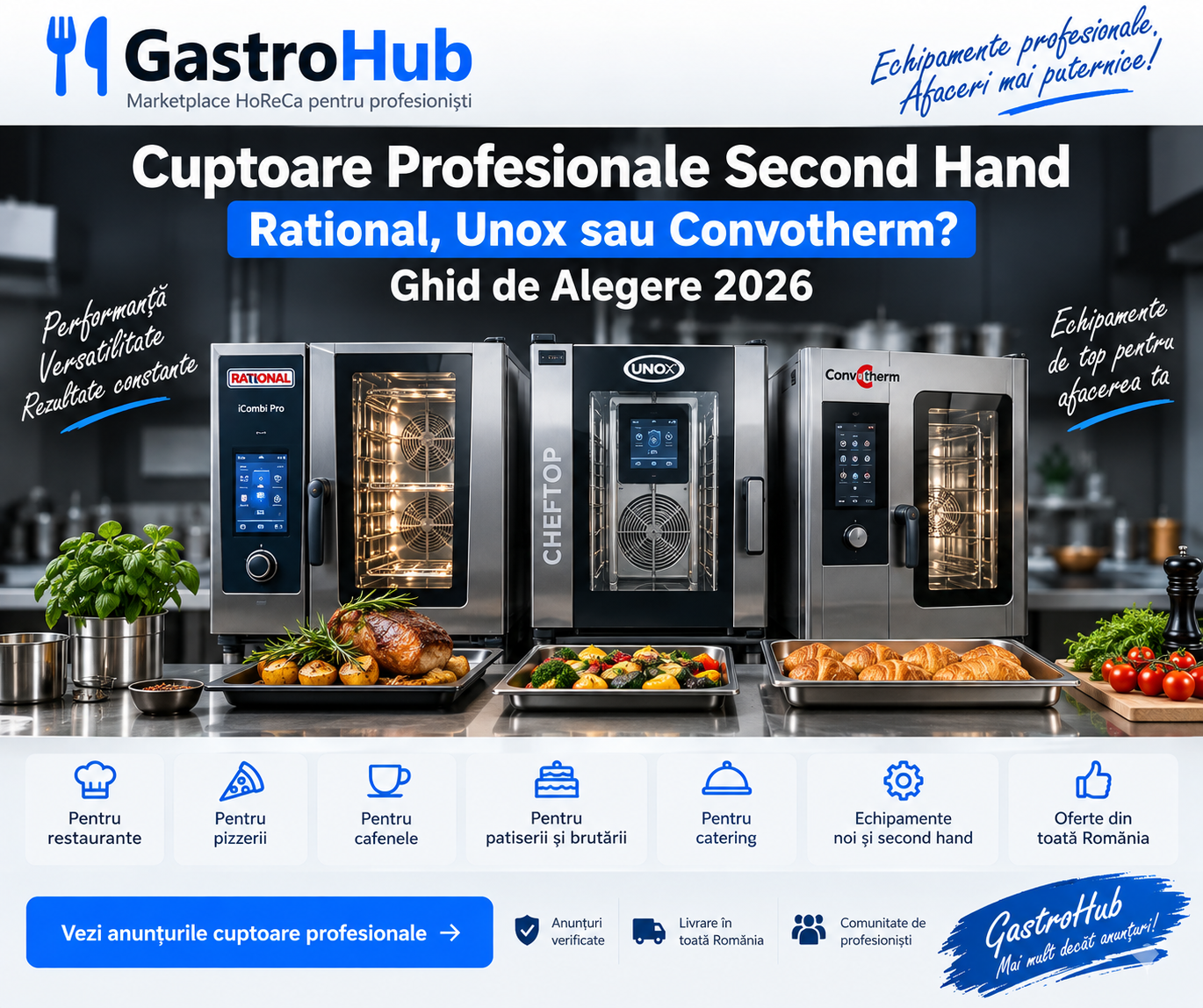 Cuptoare Profesionale Second Hand – Rational, Unox sau Convotherm? Ghid de Alegere 2026
