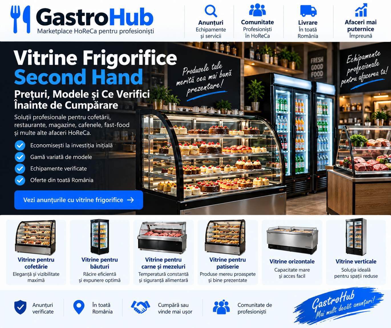 Vitrine Frigorifice Second Hand – Prețuri, Modele și Ce Verifici Înainte de Cumpărare