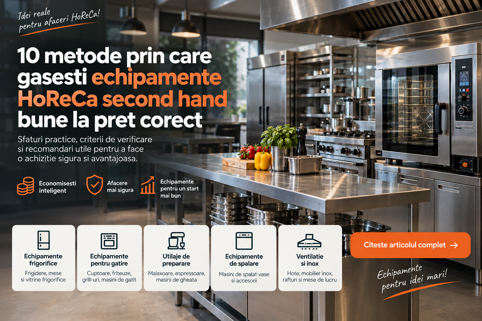 10 metode prin care gasesti echipamente HoReCa second hand bune la pret corect