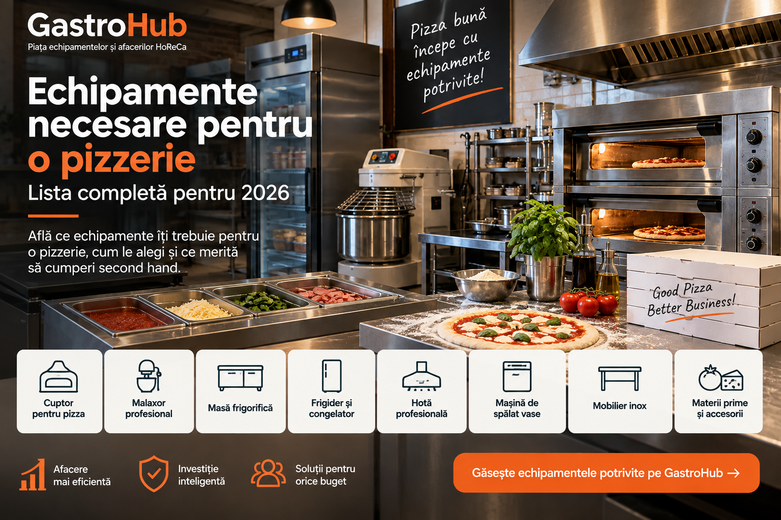 Echipamente necesare pentru o pizzerie – Lista completa pentru 2026