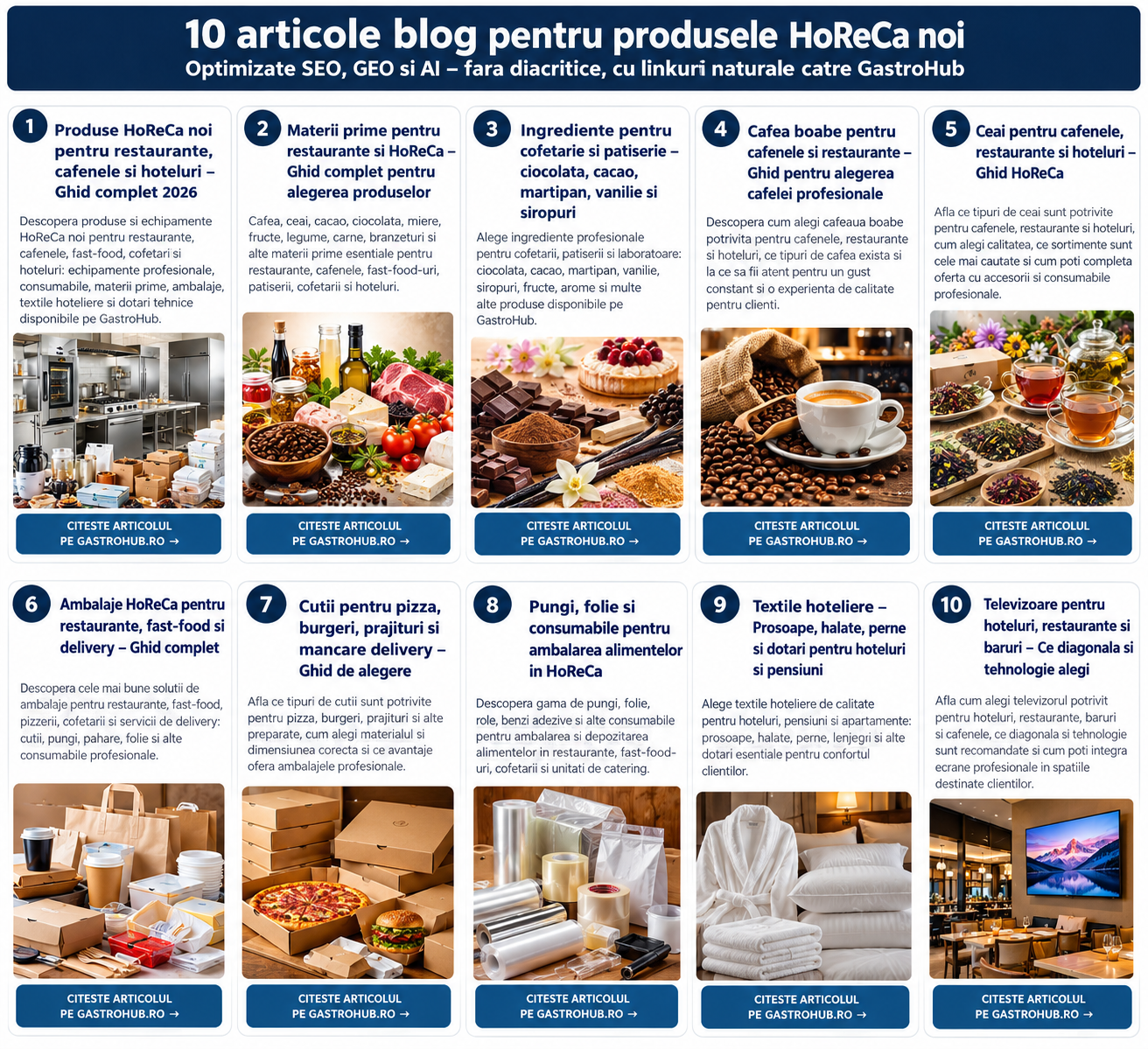Produse HoReCa noi pentru restaurante, cafenele si hoteluri – Ghid complet 2026