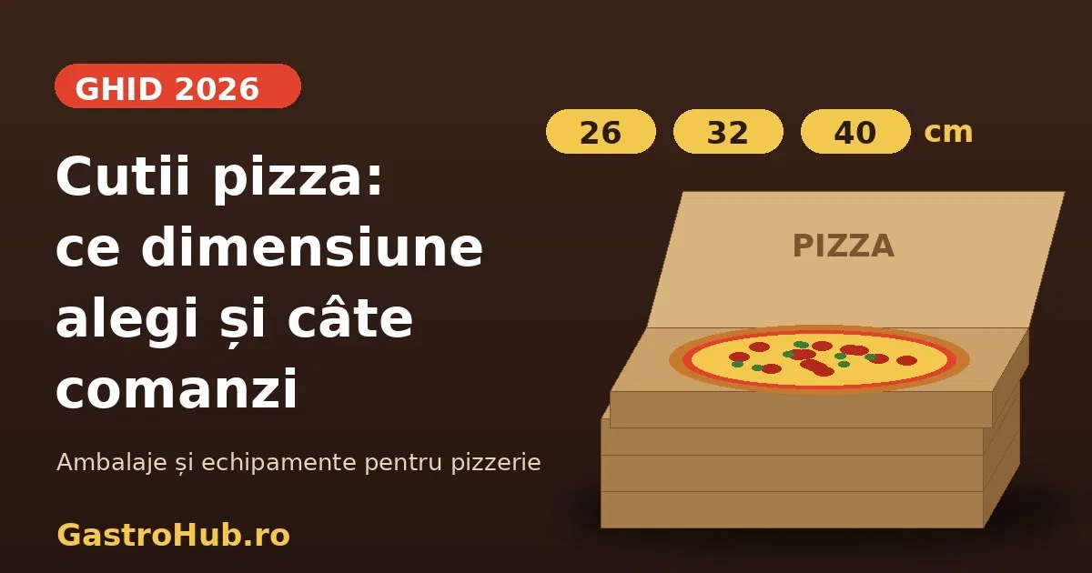 Cutii pizza: ce dimensiune alegi și câte comanzi pe lună (ghid 2026)