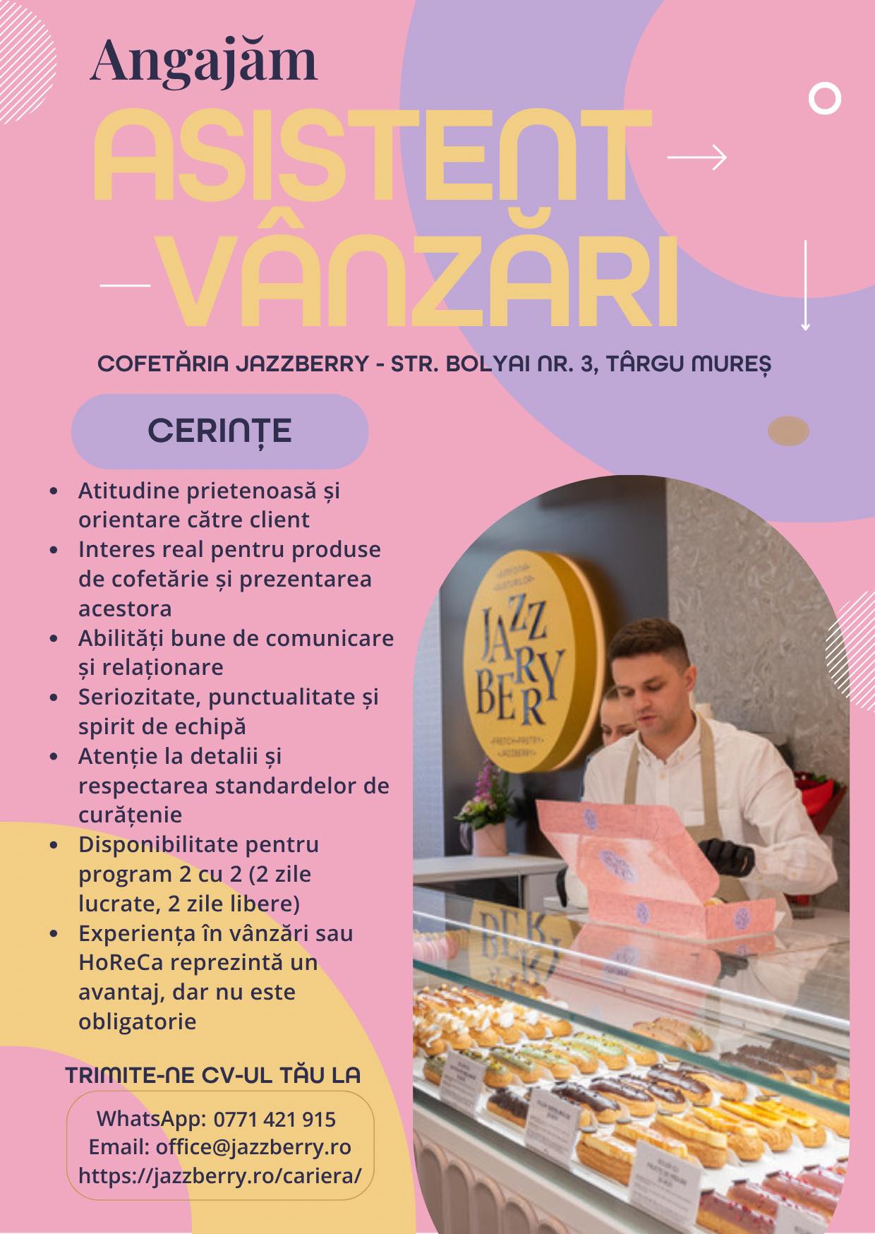 Angajam  asistent vanzari