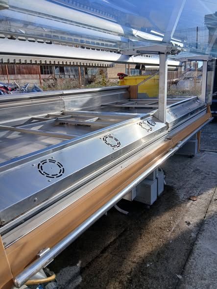 Masa calda horeca 2.5m inox cu vitrina – linie autoservire / catering profesional Timisoara - Imagine 2