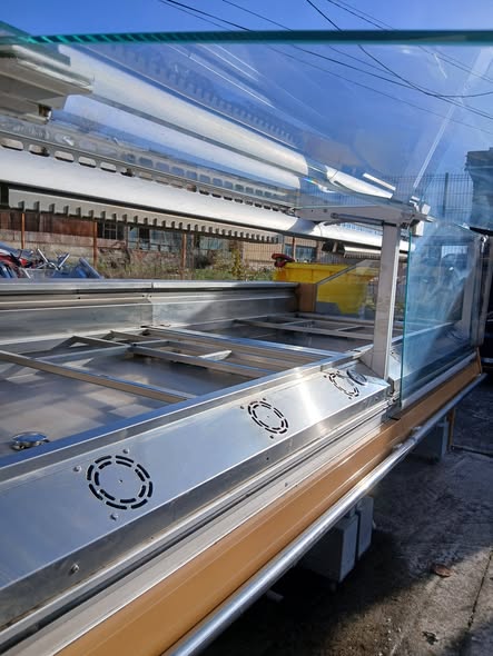 Masa calda horeca 2.5m inox cu vitrina – linie autoservire / catering profesional Timisoara - Imagine 3