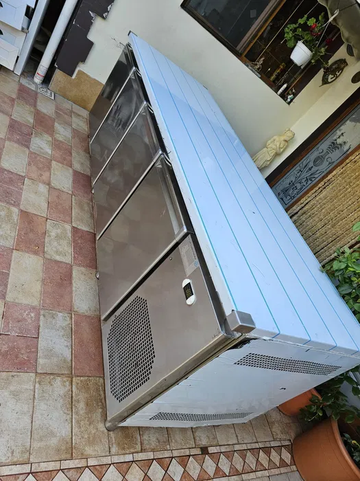 Masa frigorifica inox 4 usi HoReCa 225 cm masa rece profesionala restaurant - Imagine 2