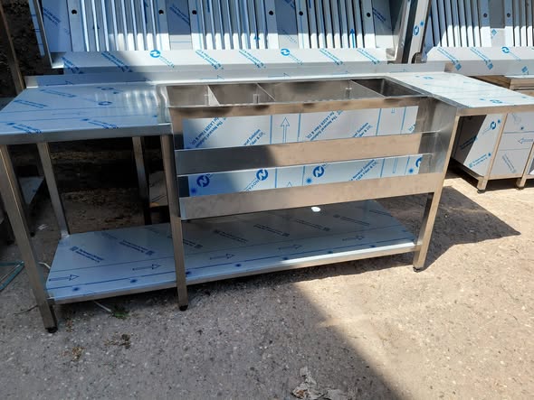 Spalator inox 2 cuve cu masa HoReCa chiuveta profesionala bucatarie