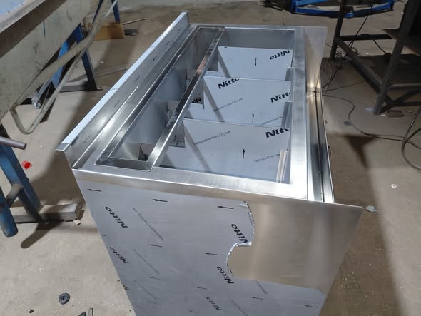 Masa calda bain marie inox HoReCa autoservire cu cuve GN profesionala - Imagine 3