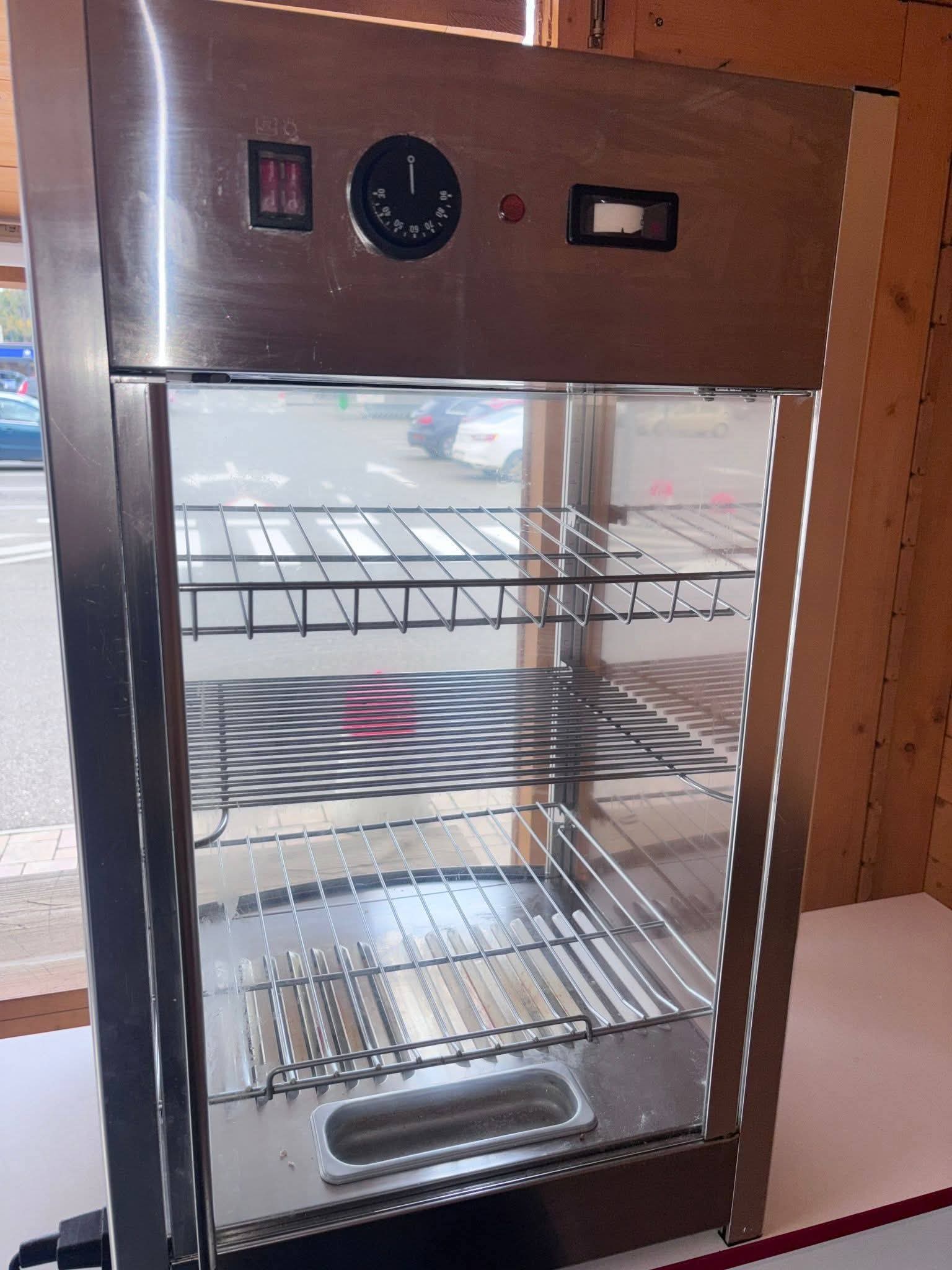 Vitrina calda profesionala inox cu geam – mentinere la cald produse HoReCa