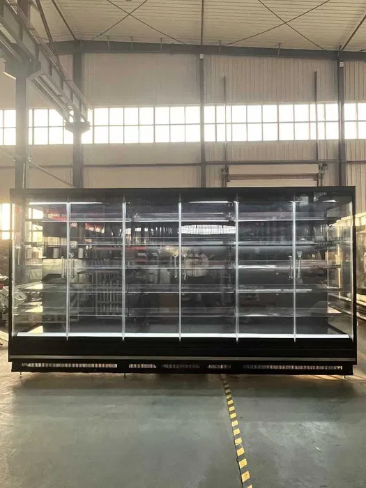 Vitrina frigorifica Dortmund Lite 382 cm NOUA | 6 usi | Agregat extern inclus | -1 +5°C | Vitrina supermarket