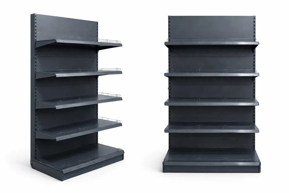 Raft magazin metalic perete 100x220 cm NOU | 5 polite reglabile | 850 kg | Rafturi supermarket