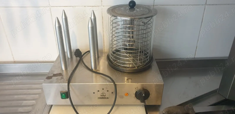 Aparat Hot Dog profesional 4 țepușe – NOU