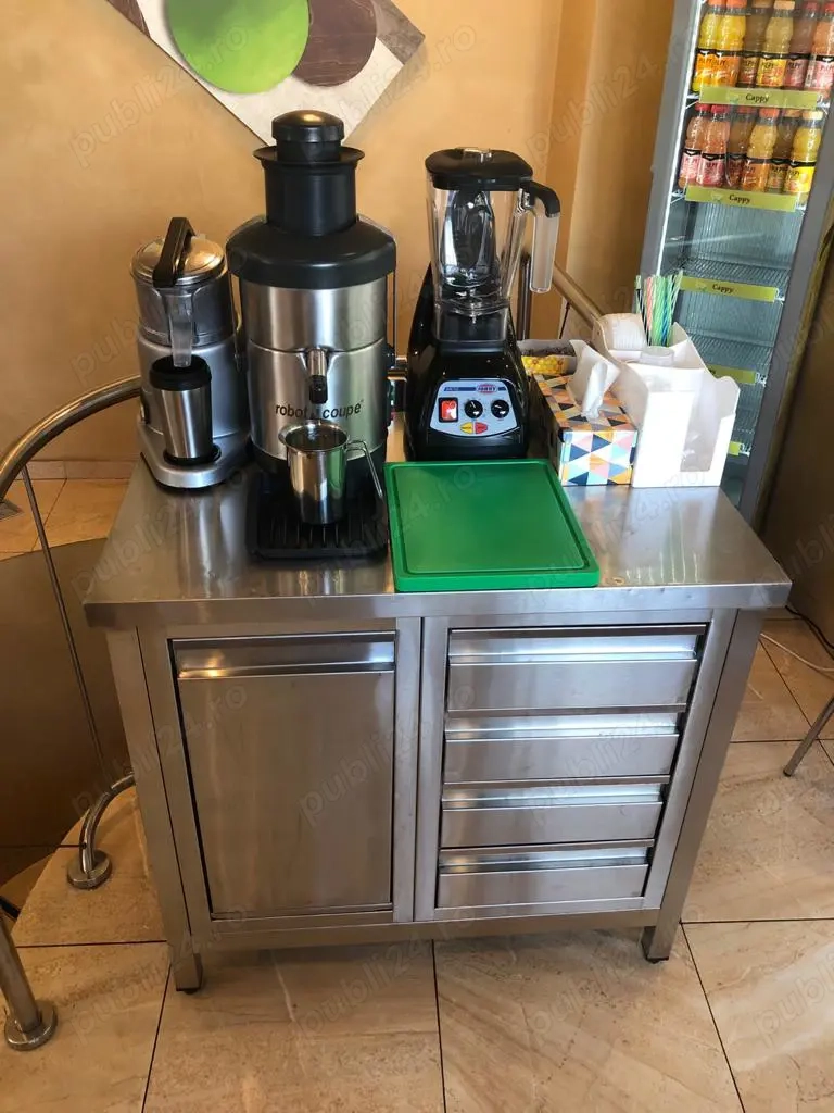 Echipament profesional fresh-uri complet – storcătoare, banc inox, blender | HoReCa - Imagine 2