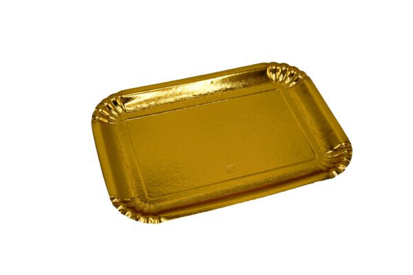 Platou Auriu Cofetărie – Servire Elegantă pentru Prăjituri și Torturi Premium