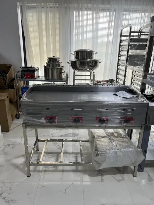 Gratar Profesional pe Gaz cu Placa Neteda Inox – 1200x600x800 mm | Nou, cu Garantie - Imagine 3