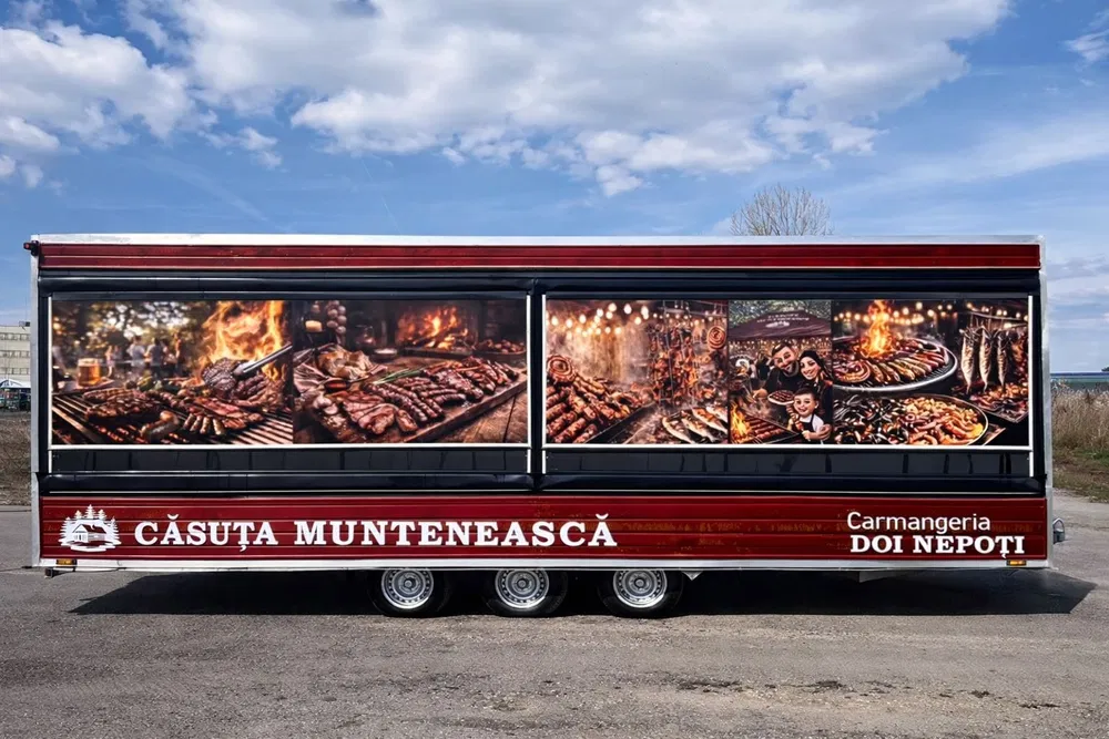 Rulota food truck Comerciala Premium 6 Metri pentru Fast Food, Shaorma, Burger, Pizza si Street Food - Imagine 2