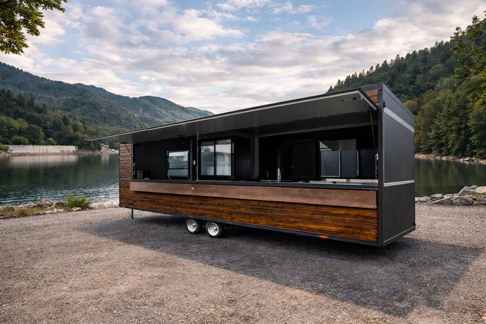 Rulota food truck Comerciala Premium 6 Metri pentru Fast Food, Shaorma, Burger, Pizza si Street Food - Imagine 4