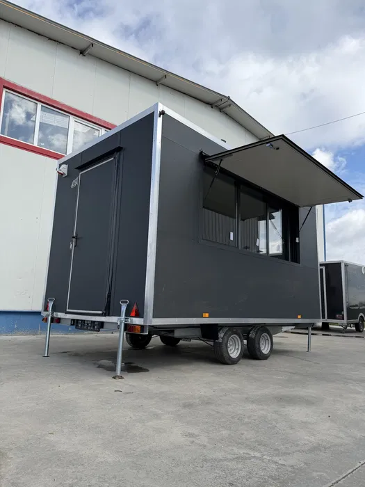 Rulota Comerciala 4 Metri food truck  pentru Fast Food, Burger, Shaorma, Cafenea si Street Food