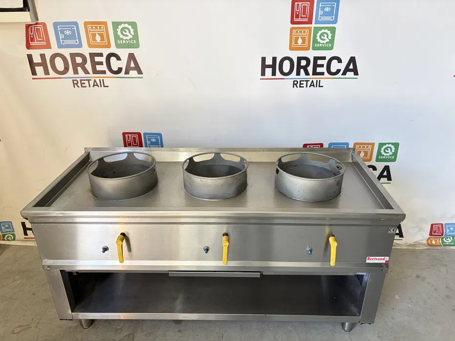 Aragaz Wok Profesional 3 Arzatoare - Putere Mare pentru Bucatarie Asiatica