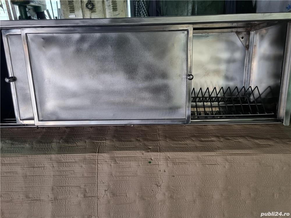 Dulap Suspendat Profesional din Inox pentru 34 Farfurii cu Usi Glisante si Tava de Colectare Apa