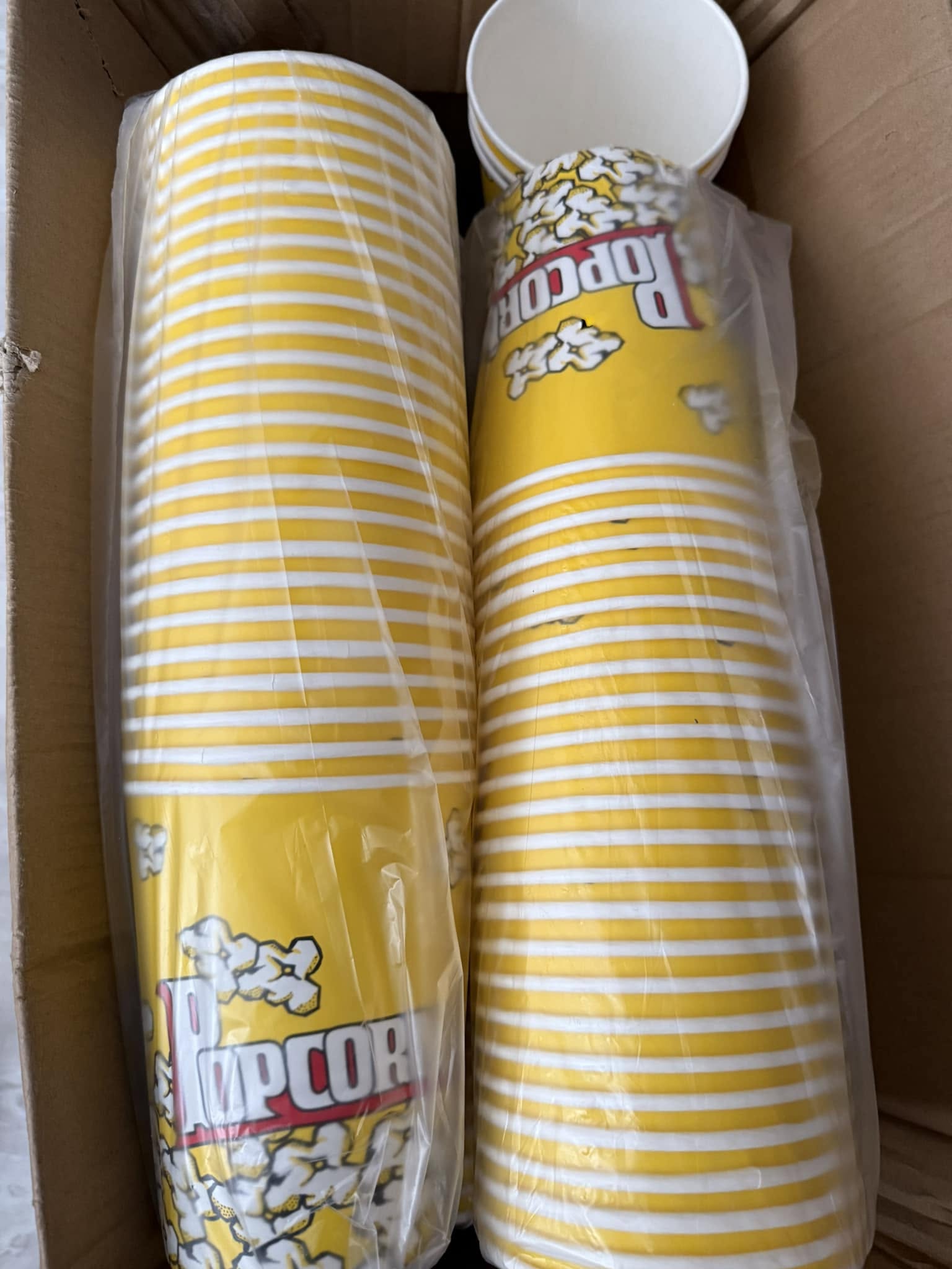 Pahare din Carton pentru Popcorn - Ambalaje Profesionale pentru Cinema, Evenimente si Fast Food