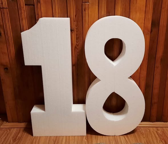 Cifre si litere volumetrice pentru evenimente - Decor personalizat 90 cm - Imagine 2