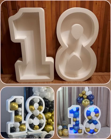 Cifre si litere volumetrice pentru evenimente - Decor personalizat 90 cm - Imagine 5