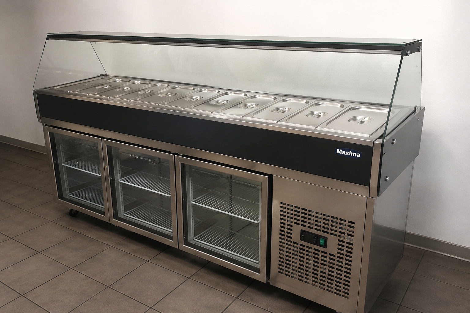 Vitrina ingrediente 1,8m Maxima - vitrina pizza / salatera profesionala HoReCa - Imagine 2