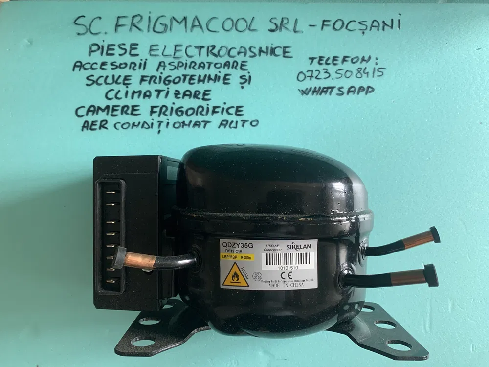 Motor compresor frigider 12V / 24V pentru auto, rulota, barca si camping - R600a / R134a - Produs Nou - Imagine 2