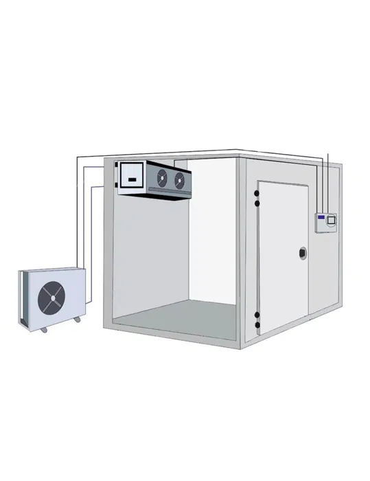 Kit complet frigorific pentru camera de refrigerare sau congelare - Agregat, suflanta si accesorii