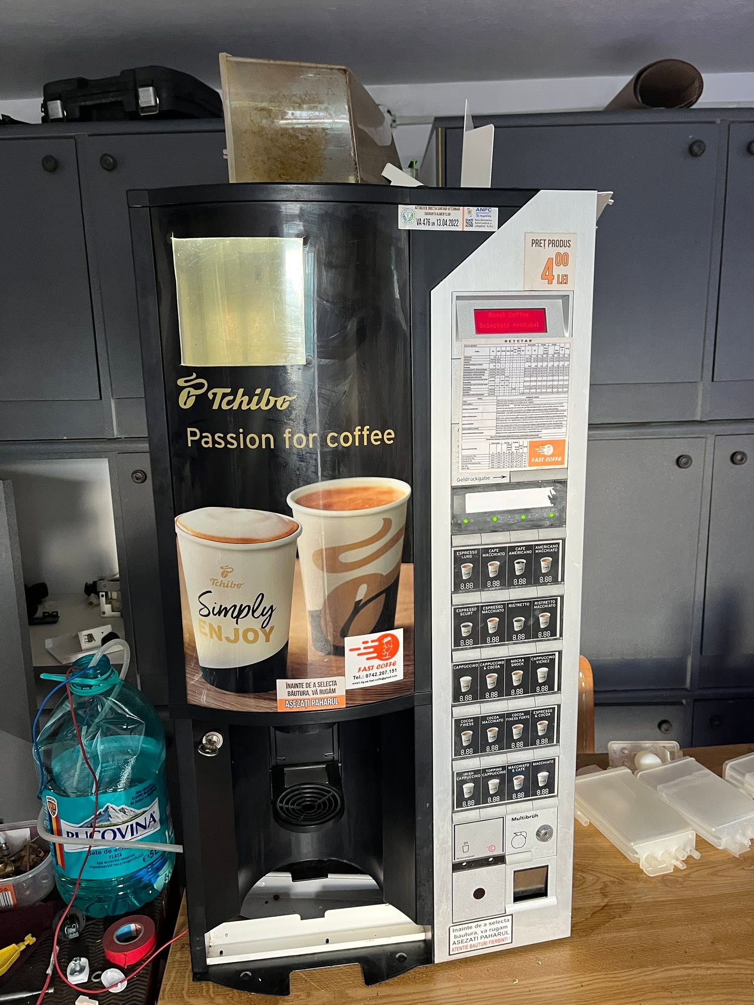 Automat de cafea Tchibo profesional pentru vending - automat cafea boabe second hand HoReCa