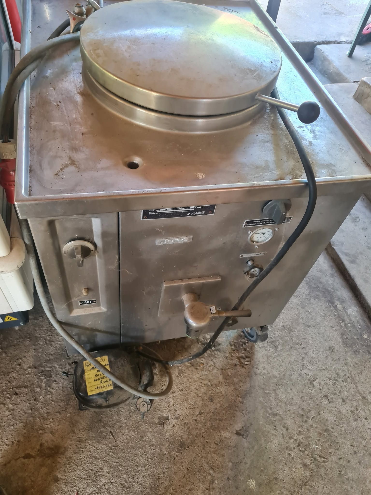 Marmita profesionala Juno 40 litri electrica cu robinet de golire