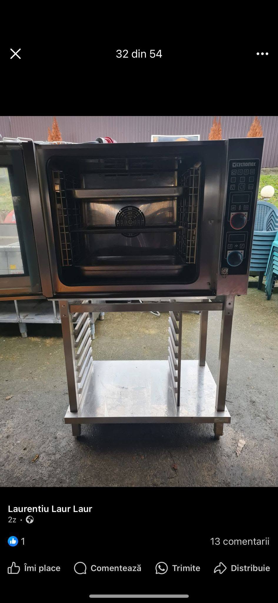 Cuptor profesional convectie Tecnoinox 6 tavi GN 1/1 – ventilat, ideal pentru restaurante si patiserii