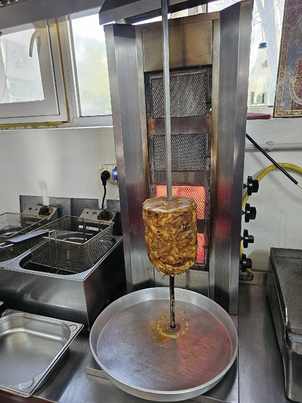 Vand aparat profesional pentru shaorma si kebab pe gaz Idealinox – echipament HoReCa