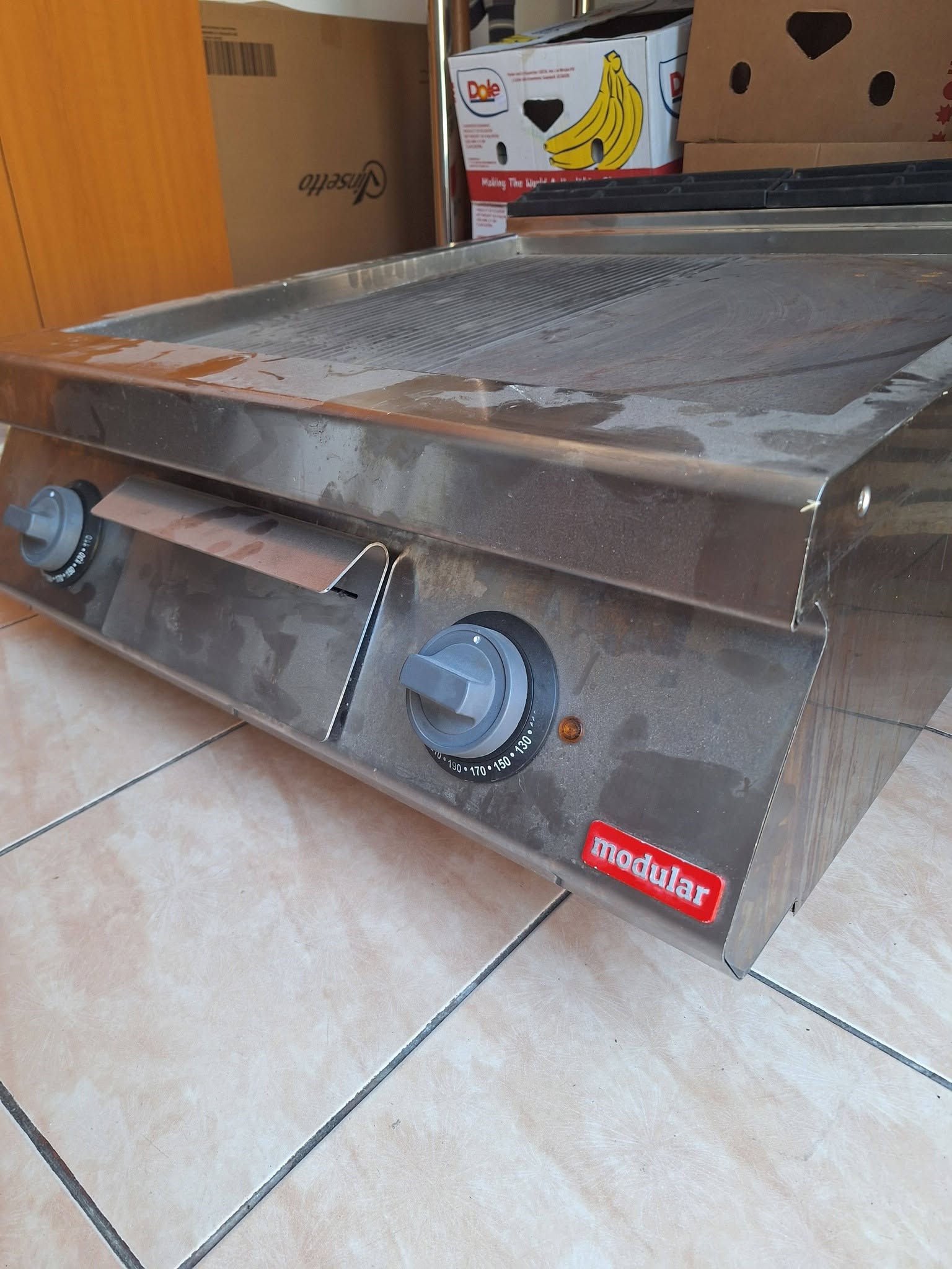 Plita Grill Electrica Profesionala Modular Italy 380V - Fry Top Inox pentru Restaurante si Fast Food - Imagine 2