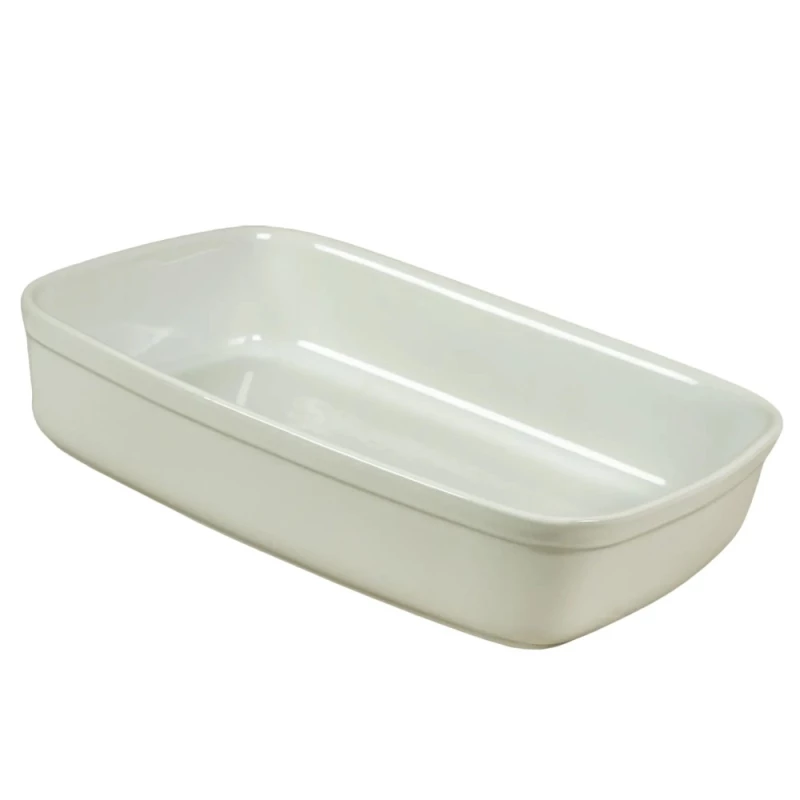 Vas termorezistent alb pentru gatire si servire, 31 x 18 x 7 cm - Imagine 3