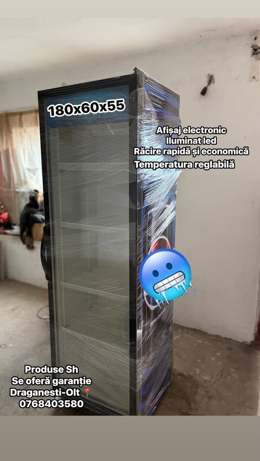 Vitrină frigorifică verticală profesională 180x60x55 cm – Afișaj electronic, LED, temperatură reglabilă, SH cu garanție