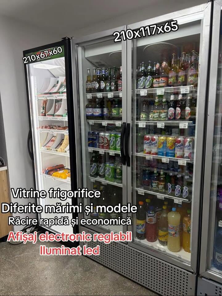 Vitrina Frigorifica Profesionala SH | Modele 210x67x60 si 210x117x65 | Frigider Comercial Bauturi | LED | Garantie