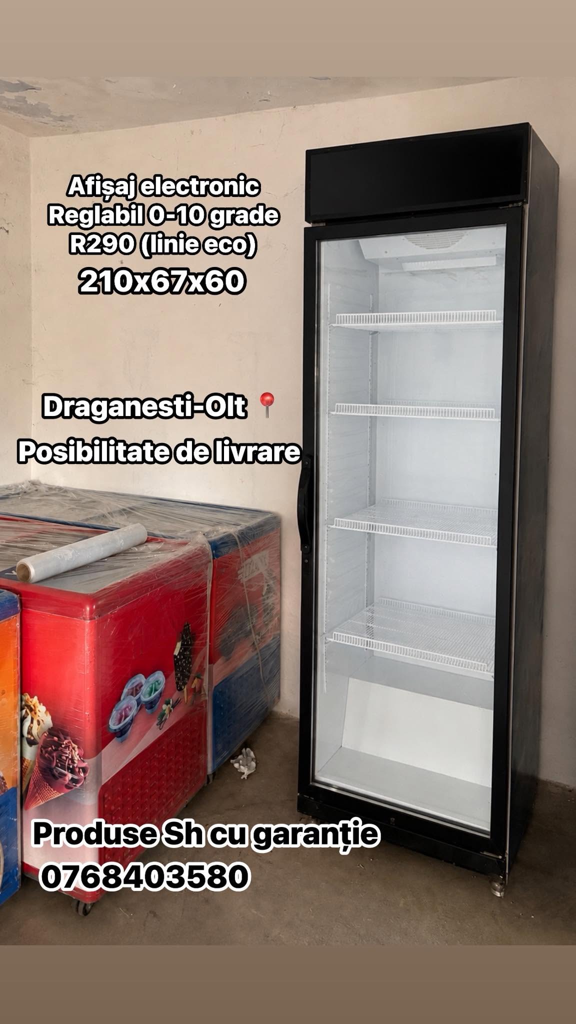 Vitrina Frigorifica Profesionala 210x67x60 cm SH | Frigider Comercial Vertical | R290 Eco | Afisaj Electronic | LED | Garantie