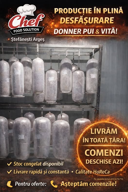 Donnere Profesionale din Pui si Vita | Producator si Furnizor pentru Shaormerii, Restaurante si Fast-Food