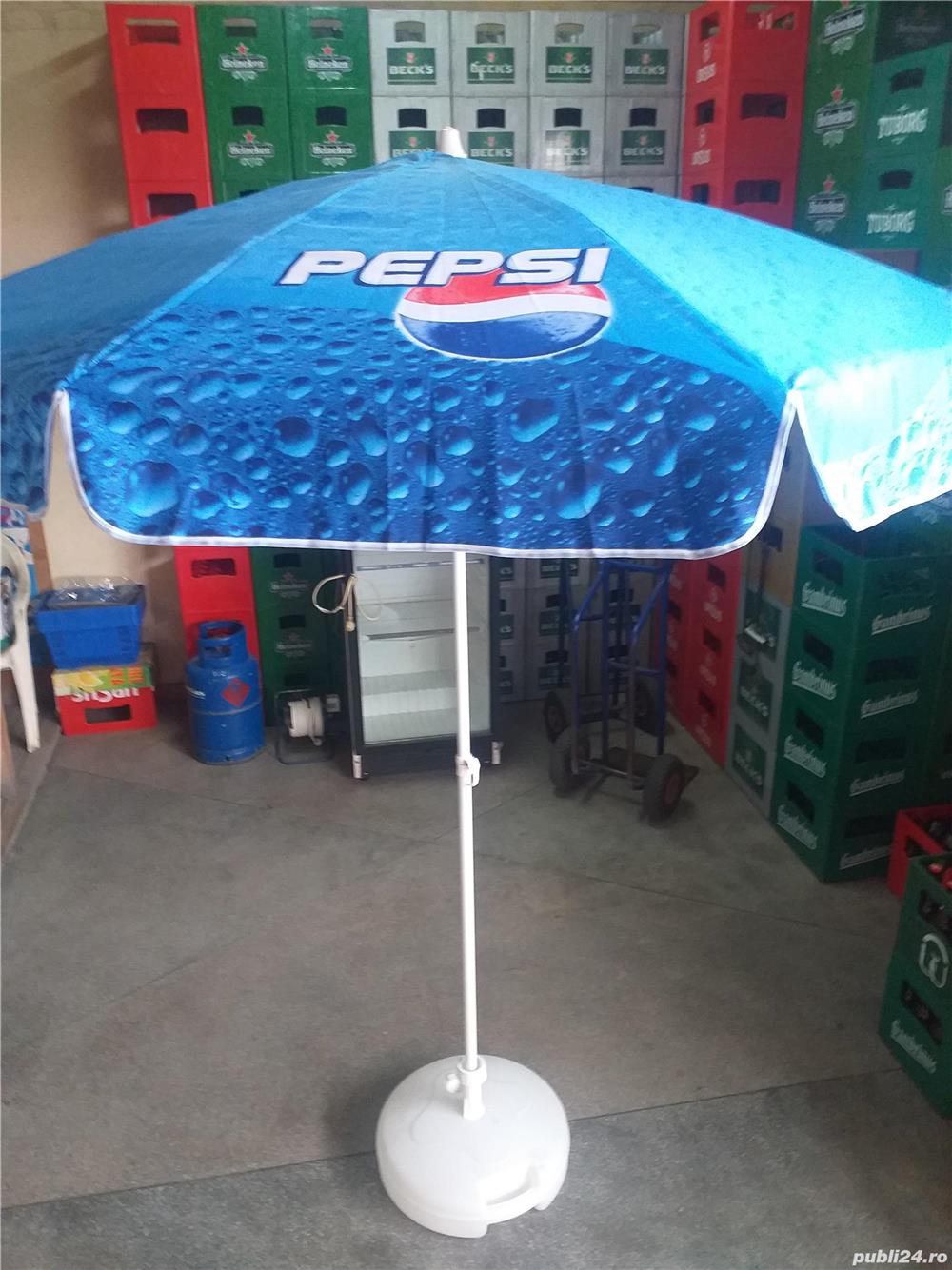 Umbrelă profesională pentru terasă Ø180 cm – Rabatabilă cu suport | HoReCa | Cafenele | Restaurante