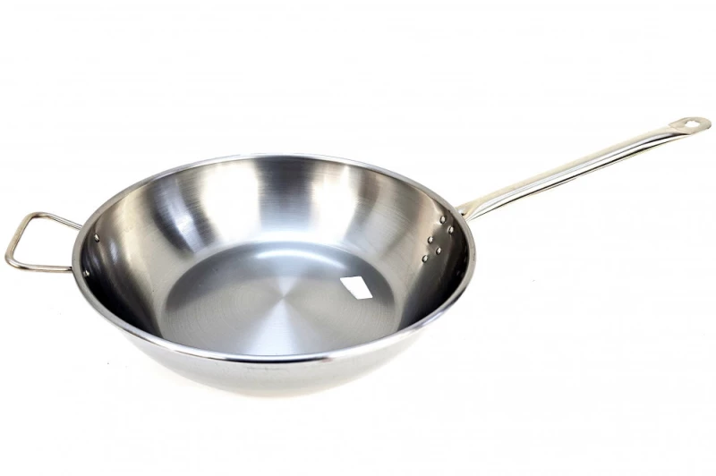 Tigaie Profesionala din Otel Carbon Garcima Pata Negra 40 cm, 8,9 Litri, Compatibila cu Inductie - Imagine 3