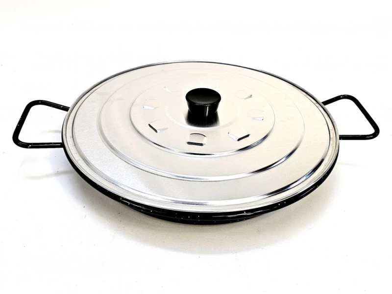 Capac aluminiu pentru tigaie Paella 28 cm Garcima – Capac profesional cu evacuare abur, fabricat în Spania